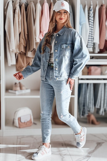 Damen Übergangsjacke in Übergröße Catana NOVAJIN blau Dstreet TY4837