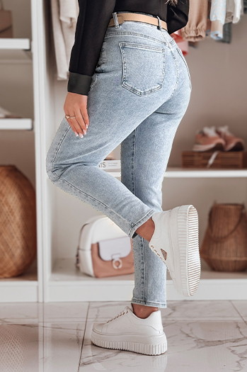 Damen Slim Fit Denim Hose SPARKLI blau Dstreet UY2488