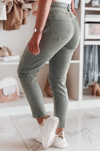 Damen Denim Slim Fit Hose mit Gürtel SLIMFIZ blau Dstreet UY2494