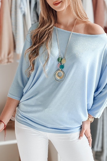 Damen Buttercreme Oversize-Bluse mit Anhänger LUZVIA blau Dstreet RY2772