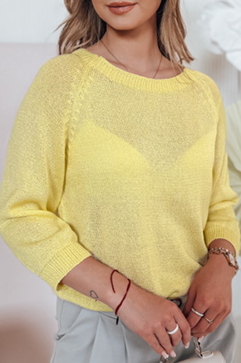 Damen Pullover in Einheitsgröße SOFTICAN gelb Dstreet MY2435