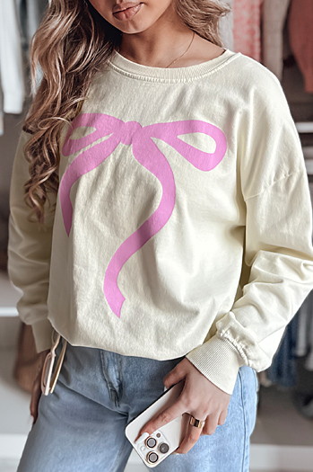 Damen Sweatshirt in Übergröße SOFTTIE beige Dstreet BY1356