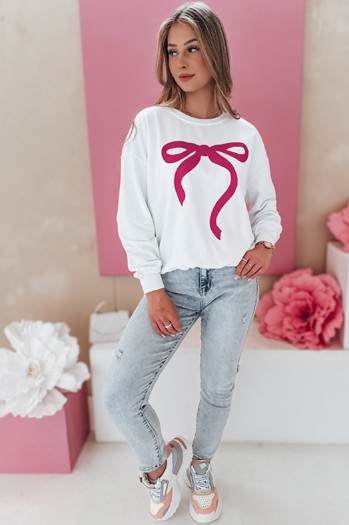 Damen Sweatshirt in Übergröße SOFTTIE weiß Dstreet BY1359