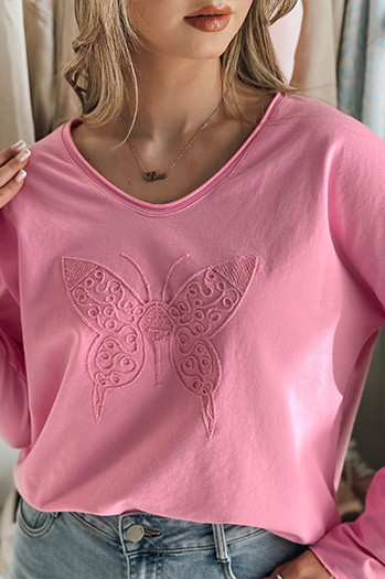 Damenbluse in Übergröße FLOFLY rosa Dstreet RY2784