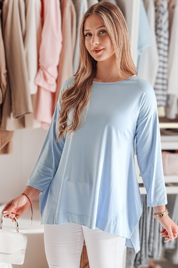 Damen Bluse in Übergröße mit Anhänger COMFILA blau Dstreet RY2788
