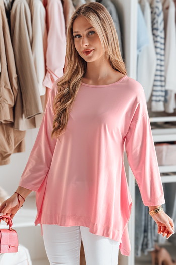 Damen Bluse in Übergröße mit Anhänger COMFILA rosa Dstreet RY2790