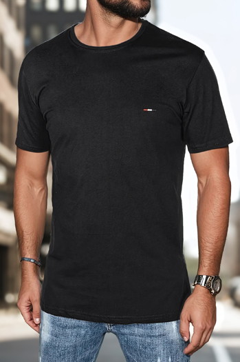 Besticktes Herren-T-Shirt schwarz Dstreet RX5635