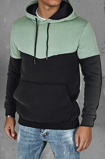 Herren Basic Sweatshirt mit Kapuze in mint Dstreet BX5876