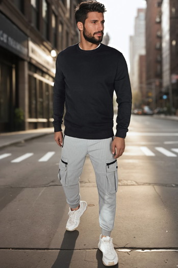 Herren Sweatshirt Basic schwarz Dstreet BX5882