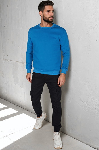 Herren Sweatshirt Basic blau Dstreet BX5883