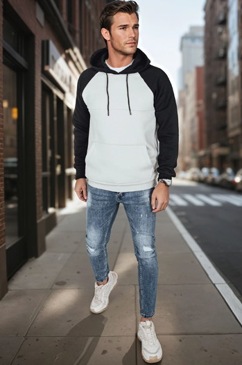 Herren Basic Hoodie hellgrau Dstreet BX5894