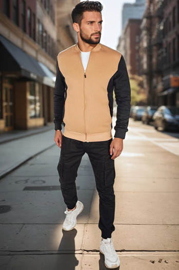 Herren Sweatshirt mit Reißverschluss und Stehkragen Dstreet BX5903
