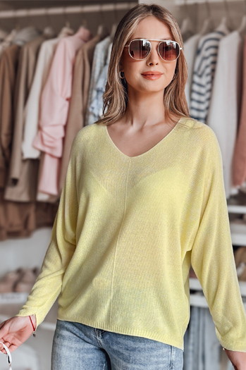 Damen Pullover in Einheitsgröße NORVAN lemon Dstreet MY2456