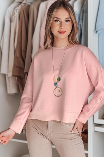 Damen Bluse in Übergröße mit NUBISS-Anhänger rosa Dstreet RY2799