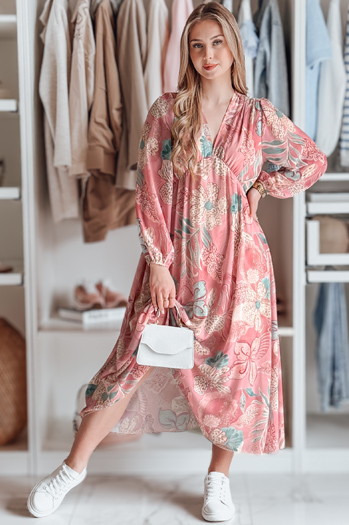 Einheitsgröße Midikleid mit Blumenmuster LILOVIE rosa Dstreet EY2572