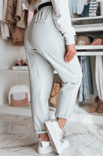 Damen Chinohose mit Gürtel TAILANDI hellgrau Dstreet UY2553