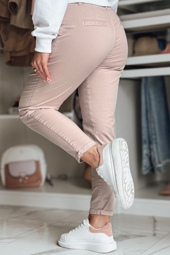 Damen Chinohose mit Gürtel MODELA rosa Dstreet UY2569
