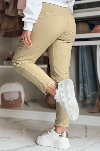 Damen Chinohose mit Gürtel MODELA dunkelbeige Dstreet UY2571
