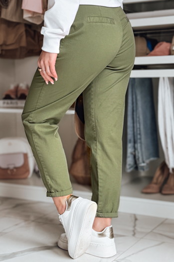 Damen-Chinohose mit Gürtel MODELA khaki Dstreet UY2572