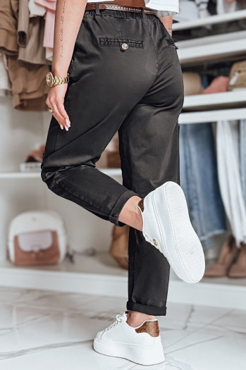 Damen Chinohose mit Gürtel RELCIX schwarz Dstreet UY2584
