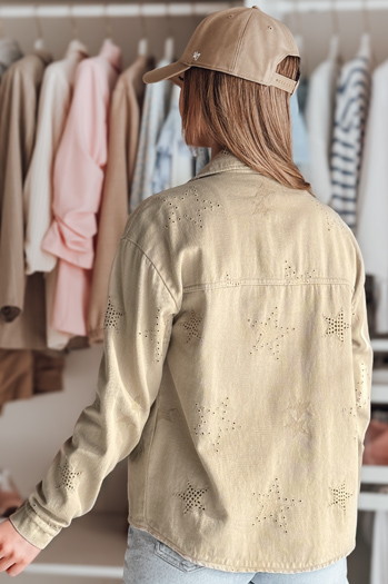 Damen Übergangsjacke Einheitsgröße in Sternen STRASHINE braun Dstreet TY4847