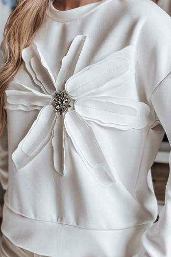 Damen Bluse in Übergröße mit PETITKA Blume ecru Dstreet BY1387