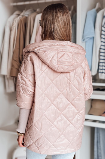 Gesteppte Damen-Übergangsjacke in Übergröße PUFFILOF rosa Dstreet TY4854