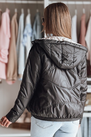 Damen Übergangs-Steppjacke mit Kapuze NIVESSO schwarz Dstreet TY4859