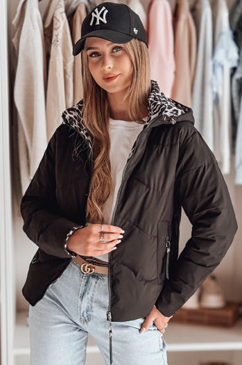 Damen Übergangsjacke Wendejacke ZIBERKA schwarz Dstreet TY4868