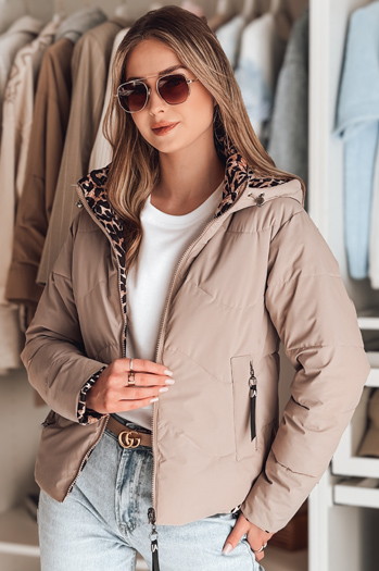 Damen Übergangsjacke Wendejacke ZIBERKA beige Dstreet TY4870