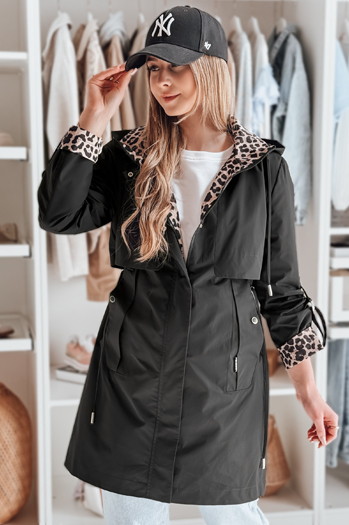 Damen Übergangs-Parka-Jacke FERISSA schwarz Dstreet TY4871