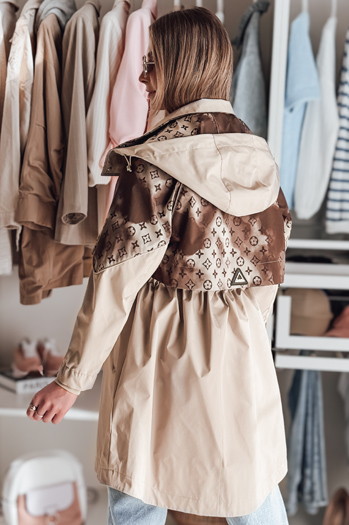 Damen Übergangs-Parka-Jacke FERIPARKA dunkelbeige Dstreet TY4876