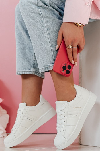 JUNOMI Frauen Plattform Turnschuhe weiß Dstreet ZY0859