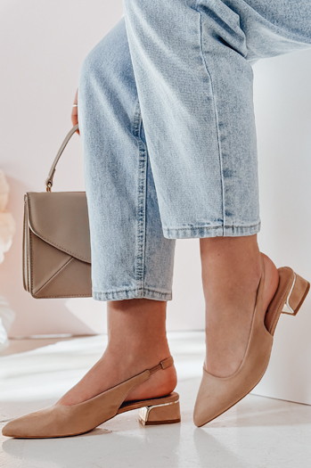 SLIMGIM khaki flache Pumps mit Absatz Dstreet ZY0864