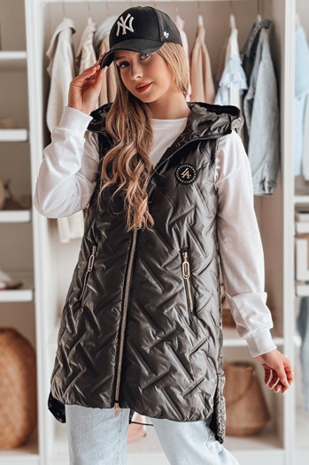 Damen Übergangsweste gesteppt GRANDI schwarz Dstreet TY4883