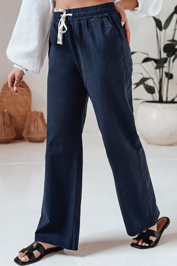 Damen Freizeithose mit weitem Bein BOHO DAY navy blau Dstreet UY2649