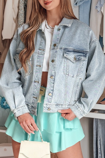 Damen-Jeansjacke in Übergröße STEFANIA blau Dstreet TY4895