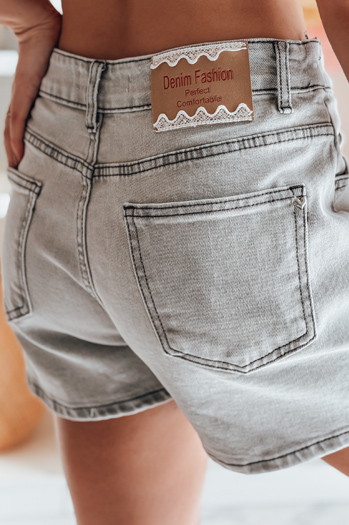 Damen Denim-Rock-Shorts CHILL WRAP grau Dstreet CY0508