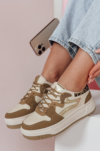 Damen Plateau Turnschuhe BEIMEI beige Dstreet ZY0870