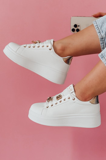 Damen Plateau Turnschuhe SOLICIA gold Dstreet ZY0872