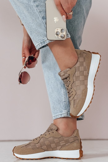 Damen sportliche Turnschuhe RUNBAN khaki Dstreet ZY0876