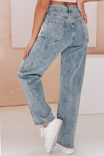 Damen Denim-Hose mit geradem Bein TANIALES blau Dstreet UY2670