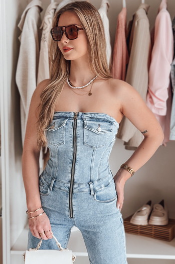 Damen-Jeansoverall mit Korsett GORSSANKA blau Dstreet EY2587