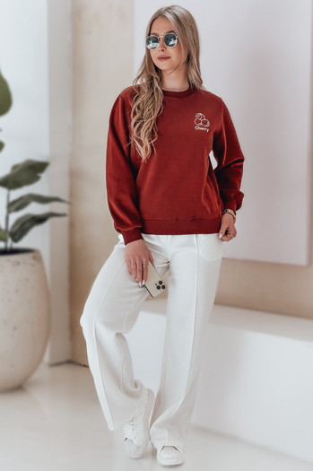 Damen-Sweatshirt in Übergröße mit Stickerei CHERSOFT brick Dstreet BY1398