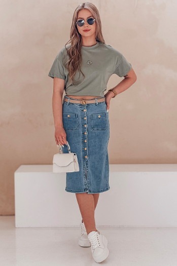 Midirock aus Denim GUZIKOVA blau Dstreet CY0509