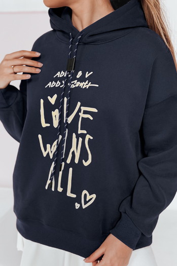 Damen-Kapuzenpullover LOVEWILL navy blau Dstreet BY1467