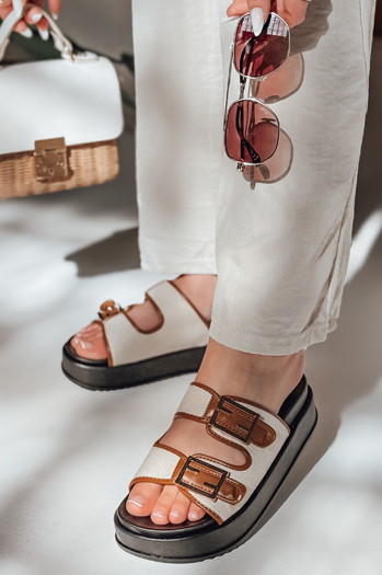 Damen FLATSTEP camel flip-flops Dstreet ZY0895