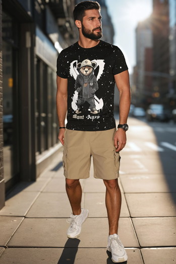 Herren Stoff Kampfshorts khaki Dstreet SX2505