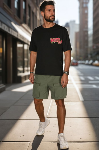 Herren Stoff Kampfshorts grün Dstreet SX2508
