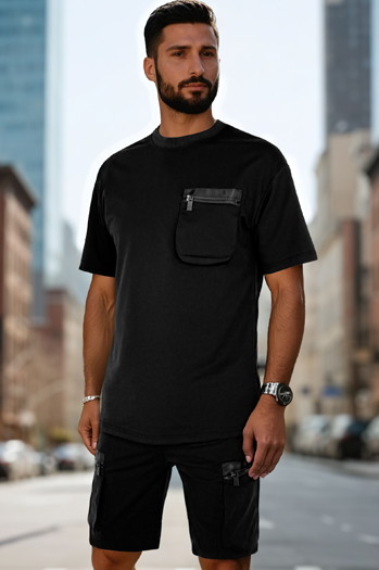 Herren-Trainingsanzug-Set schwarz Dstreet AX0811